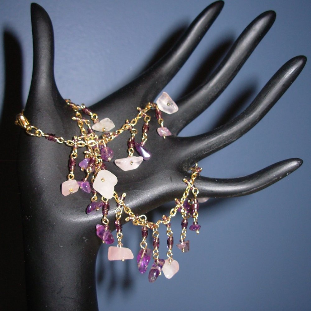 A Global and Traditional genuine gemstone anklet